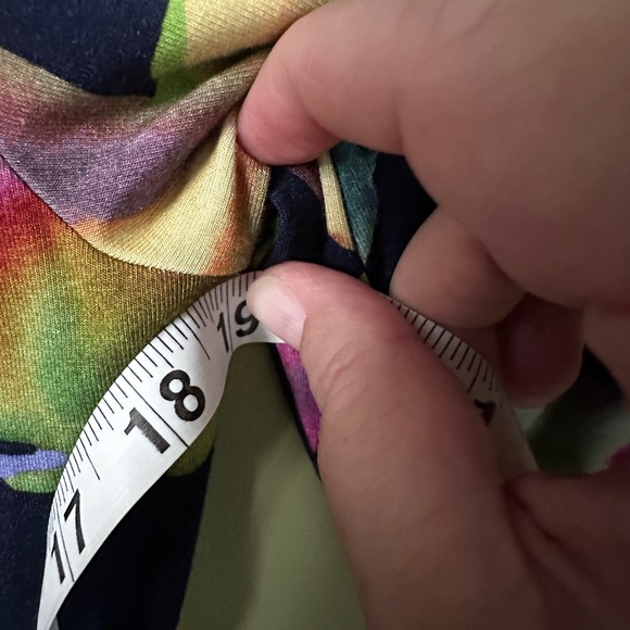 Soft Surroundings Floral Print Wrap Dress 3/4 Sleeve‎ Jersey Stretch Sz M - Picture 9 of 10